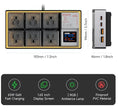 Load image into Gallery viewer, 10-in-1 power strip with AC outlets and USB-C ports surge protector