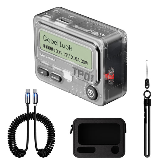 Beeper Power Bank Set (Power Bank + Leather Case + Quicksilver Cable)