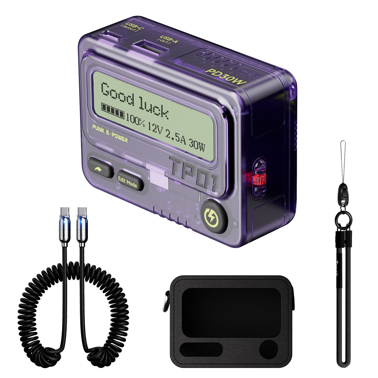 Beeper Power Bank Set (Power Bank + Leather Case + Quicksilver Cable)