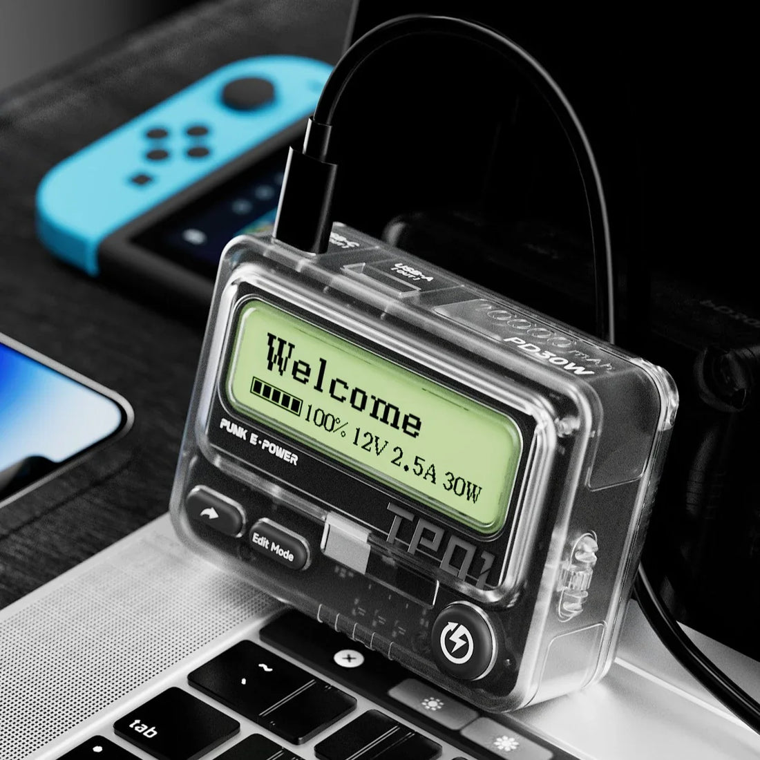 Trozk 30W Retro Pager Power Bank | Messaging & 10000mAh Fast Charging